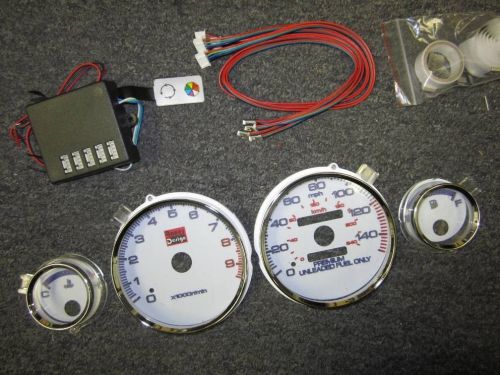 94-01 acura integra mt manual gs-r gsr 7 color cluster led glow gauges 9k rpm