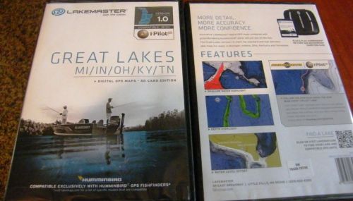 New humminbird lakemaster digital gps maps sd card great lakes mi,in,oh,ky,tn