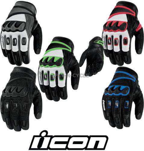 Icon compound mesh gloves all colors &amp; sizes glove motorcycle