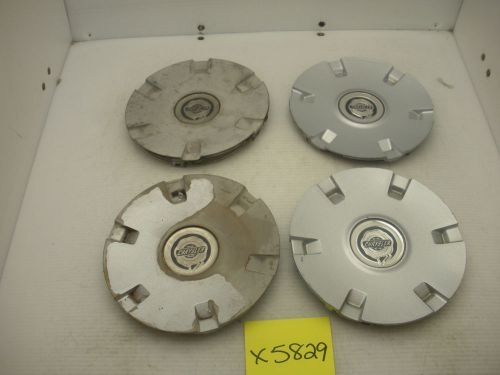 Set 4 oem 04-08 chrysler pacifica 4743498 17&#034; 6 spoke wheel center caps hubcaps