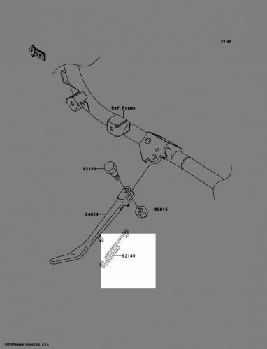 2010 kawasaki vulcan 1700 voyager abs oem stand(s): side stand spring