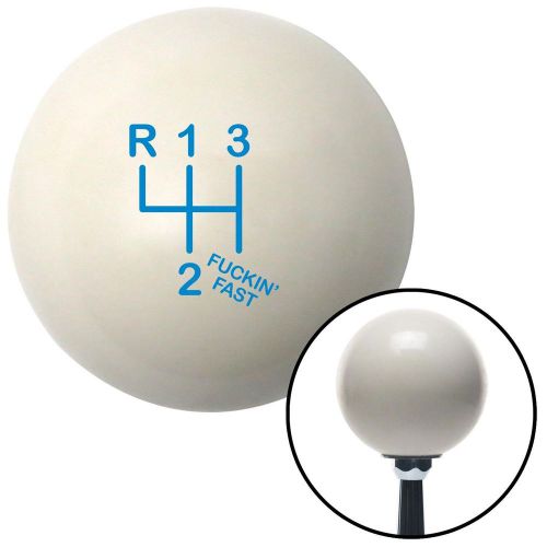 Blue shift pattern ff3n ivory shift knob with m16x1.5 insert gm 4x4 street