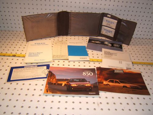 Volvo 1997 850 owners&#039;s oem 1 set of 8 manuals / papers volvo brown oem 1 pouch