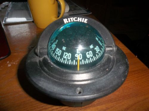 Ritchie model f50 flush mount boat compus with lighted dial