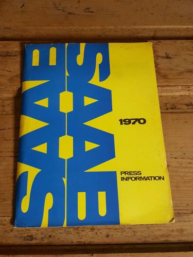 1970 saab press packet.  photos and literature.   saab 99. v4.