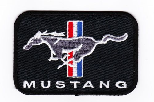 Ford mustang pony sew/iron on patch shirt jacket embroidered mach 1 gt 5.0 boss