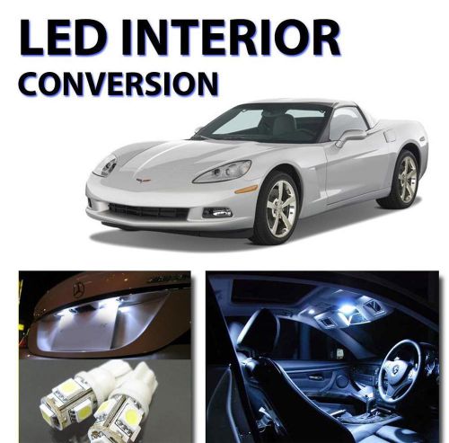 7x hid white interior led lights package kit fits 2005-2011 chevy corvette #24