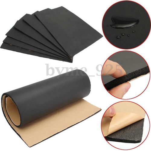 6 sheets car sound proofing deadening insulation 7mm rubber closed cell foam