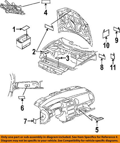 Mopar oem 4726352ab labels-emission label