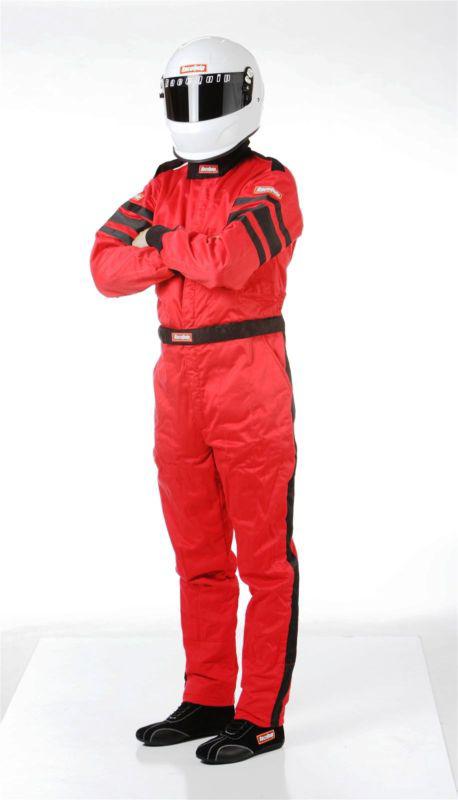 Racequip 120015 120 series pyrovatex sfi-5 red suits men's large -  rqp120015