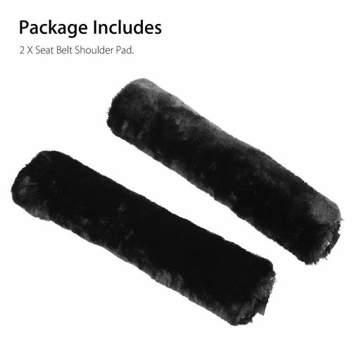 2 PCS Car Auto Sheepskin Seat Belt Covers Shoulder Strap Pads Cushion Headrest, US $7.41, image 3