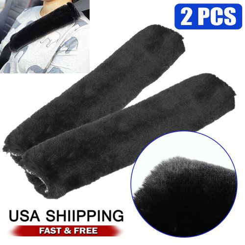 2 PCS Car Auto Sheepskin Seat Belt Covers Shoulder Strap Pads Cushion Headrest, US $7.41, image 8