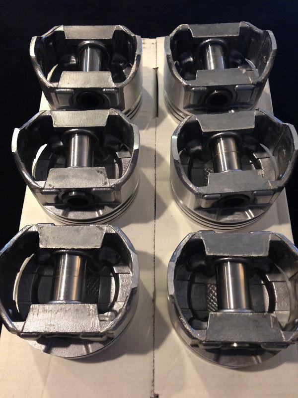 Enginetech p3060(6)-std piston amc chrysler 3.7l 266 coated skirt std size only!