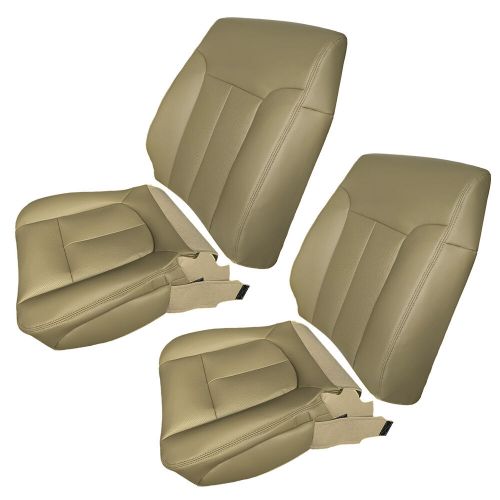 DRIVER & PASSENGER BOTTOM & TOP SEAT COVER LEATHER TAN FOR 2009-2014 FORD F150, US $136.80, image 2