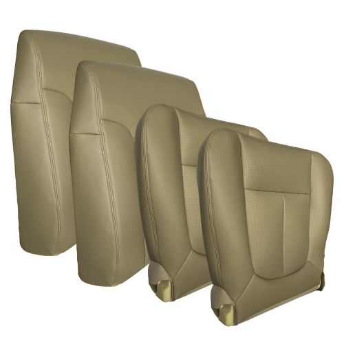 DRIVER & PASSENGER BOTTOM & TOP SEAT COVER LEATHER TAN FOR 2009-2014 FORD F150, US $136.80, image 3