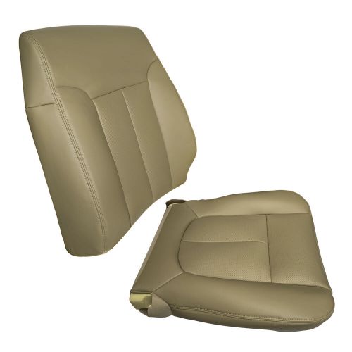 DRIVER & PASSENGER BOTTOM & TOP SEAT COVER LEATHER TAN FOR 2009-2014 FORD F150, US $136.80, image 5