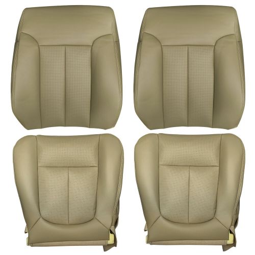 DRIVER & PASSENGER BOTTOM & TOP SEAT COVER LEATHER TAN FOR 2009-2014 FORD F150, US $136.80, image 6