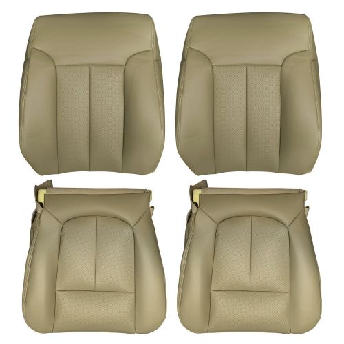 DRIVER & PASSENGER BOTTOM & TOP SEAT COVER LEATHER TAN FOR 2009-2014 FORD F150, US $136.80, image 7