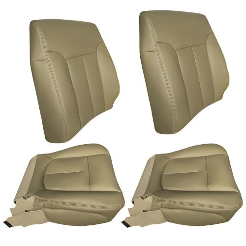 DRIVER & PASSENGER BOTTOM & TOP SEAT COVER LEATHER TAN FOR 2009-2014 FORD F150, US $136.80, image 8