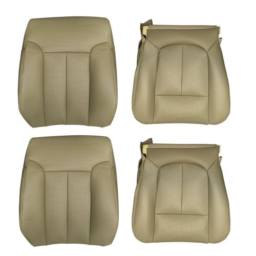 DRIVER & PASSENGER BOTTOM & TOP SEAT COVER LEATHER TAN FOR 2009-2014 FORD F150, US $136.80, image 9