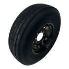 Trailer tire on rim st235/80r16 radial lre 8 lug 8x6.5" modular black wheel