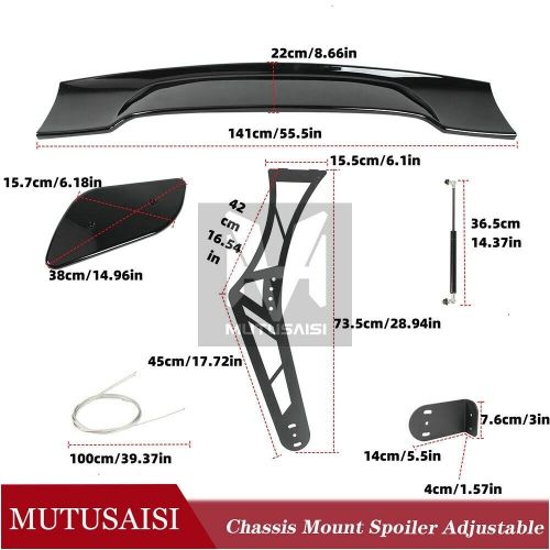 GT Racing Spoiler Trunk Mounted Adjustable Wing Kits Fit For Mercedes CLA 20-24, US $210.52, image 15