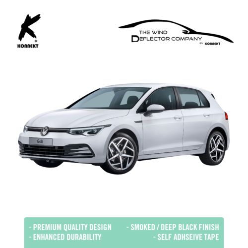 KONNEKT Wind Deflector Set for VW Golf MK8 2020+ 4 Pc with Chrome Trim | 5 Doors, US $, image 8