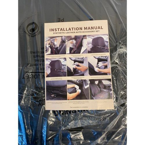 Leather/ Leatherette Universal Non-Slip Seat Covers, Waterproof, Full Set, Black, US $75.00, image 9