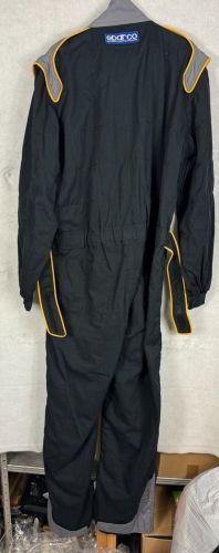 Sparco L Driver Auto Racing Suit Black Belted Zip Up Pocket Logo Kart CH2 Crew, US $35.99, image 11