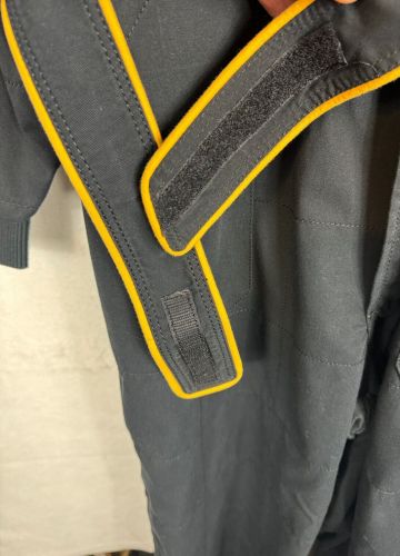 Sparco L Driver Auto Racing Suit Black Belted Zip Up Pocket Logo Kart CH2 Crew, US $35.99, image 16