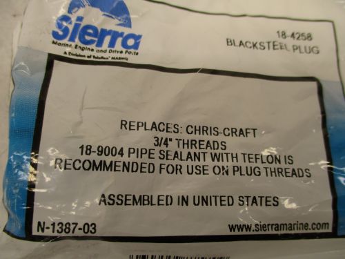 18-4258 PIPE PLUG for Mercruiser 22-33198A1; 3/4" Tread Size; Blacksteel, US $12.79, image 3