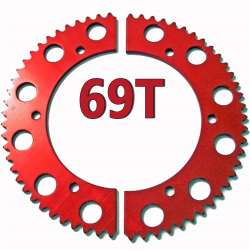 69T (tooth) #35 Chain Split Sprocket Racing Go-Kart Fun Cart Barstool Gear RLV, US $19.73, image 4