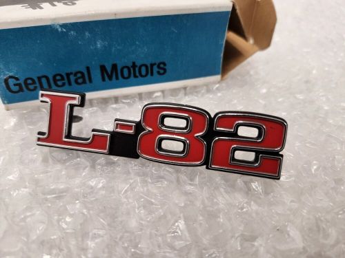 C3 Corvette Hood Emblem L-82 Badge Decal Red OEM NOS OE 1975 1976 1977 1978 1979, US $44.00, image 2