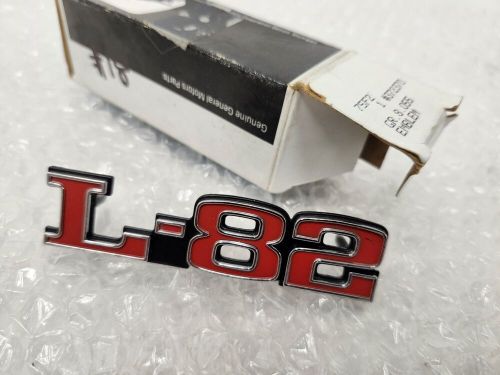 C3 Corvette Hood Emblem L-82 Badge Decal Red OEM NOS OE 1975 1976 1977 1978 1979, US $44.00, image 3
