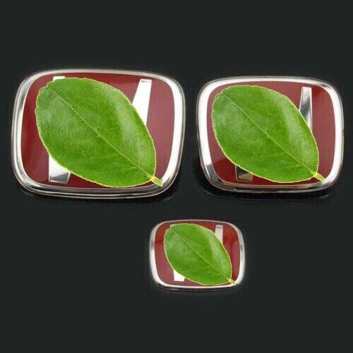 For Accord 2018-2022 4DR Sedan Front+Rear+Steering Wheel 3pcs JDM RED Emblem Fit, US $40.99, image 5