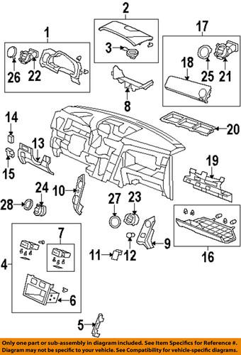 Honda oem 77550szaa01zf instrument panel-upper trim panel