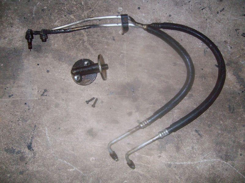 Sell chevy gmc truck rv tow bbc 454 engine oil cooler lines bracket oil
