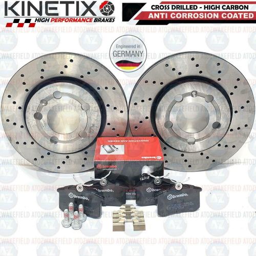 FOR VW GOLF R32 MK4 DRILLED FRONT REAR BRAKE DISCS BREMBO PADS 334mm 256mm FR RR, US $, image 2