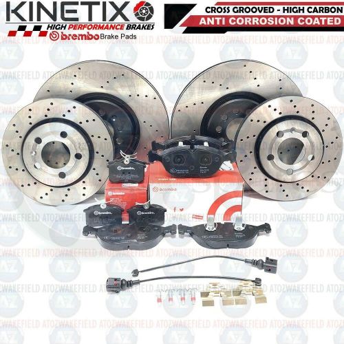 FOR VW GOLF R32 MK4 DRILLED FRONT REAR BRAKE DISCS BREMBO PADS 334mm 256mm FR RR, US $, image 7