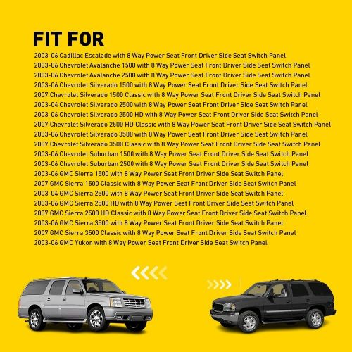 Power Seat Switch Bezel Trim Panel Driver Side For 2003-06 Cadillac Escalade GMC, US $23.99, image 5