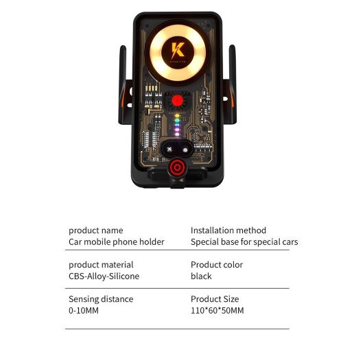 Car mobile phone holder charger with wireless charging and fast charging