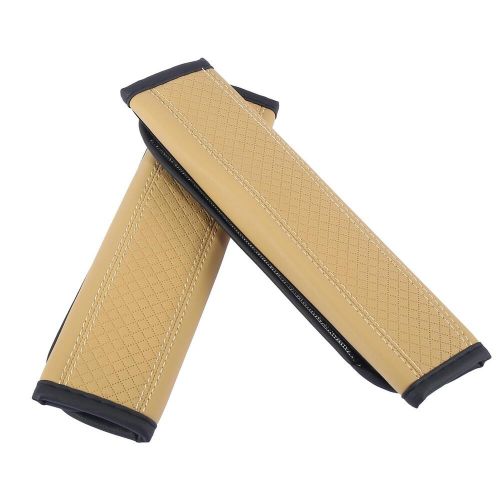 4pcs Microfiber Leather Car Interior Seat Belt Shoulder Pad Mat Cover Khaki, US $21.99, image 5