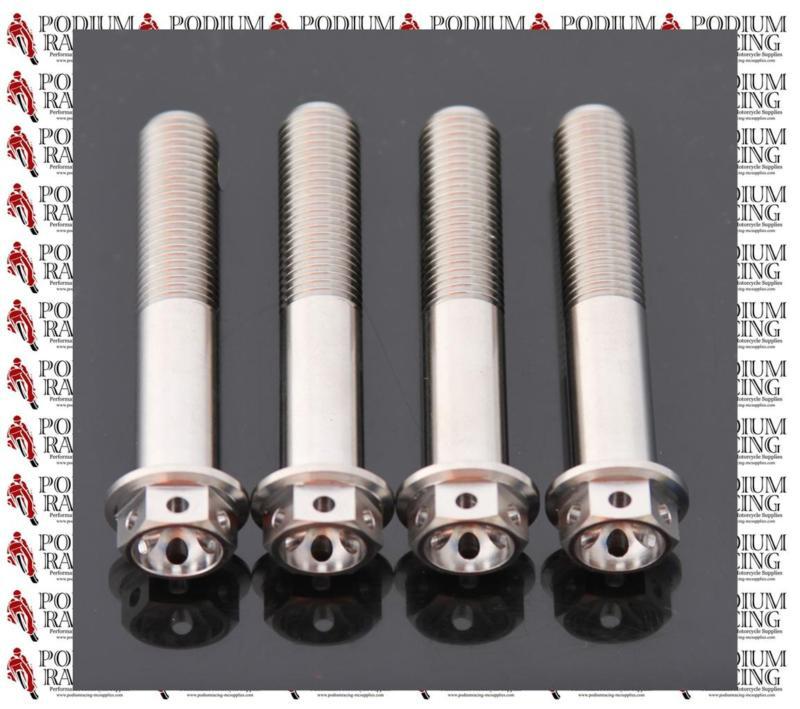 Race drilled ducati silver titanium front caliper bolts 1198 1198s