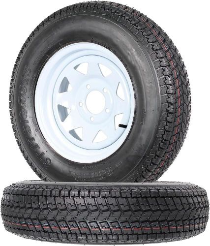 Set of 2 Trailer Tires Rims ST175/80D13 175/80 13 Load Range C 5 Lug Spoke Wheel, US $137.74, image 4