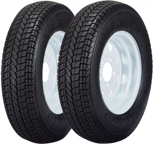 Set of 2 Trailer Tires Rims ST175/80D13 175/80 13 Load Range C 5 Lug Spoke Wheel, US $137.74, image 5