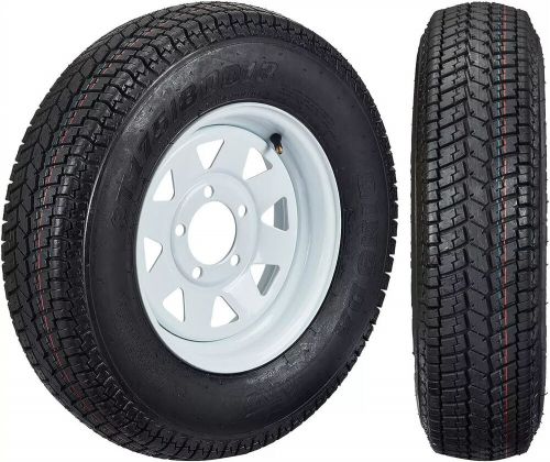 Set of 2 Trailer Tires Rims ST175/80D13 175/80 13 Load Range C 5 Lug Spoke Wheel, US $137.74, image 6