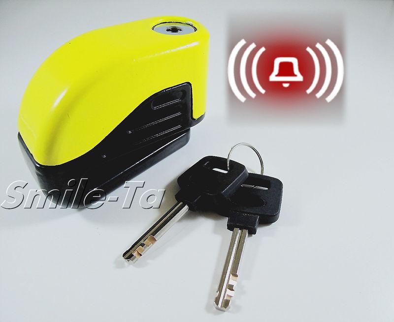 Motorcycle bike security alarm brake disc lock 6mm pin yamaha street scooter #