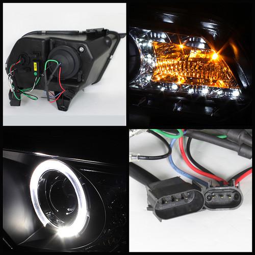 10-13 MUSTANG BLACK HALO PROJECTOR HEADLIGHTS W/DAYTIME RUNNING LIGHTS BUILT-IN, US $244.21, image 2