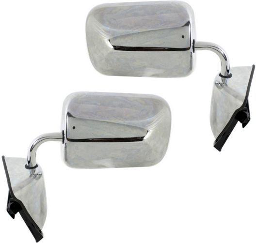 Sell New MIRRORS Manual Chrome 6x9 Left & Right Pair Set Body Repair