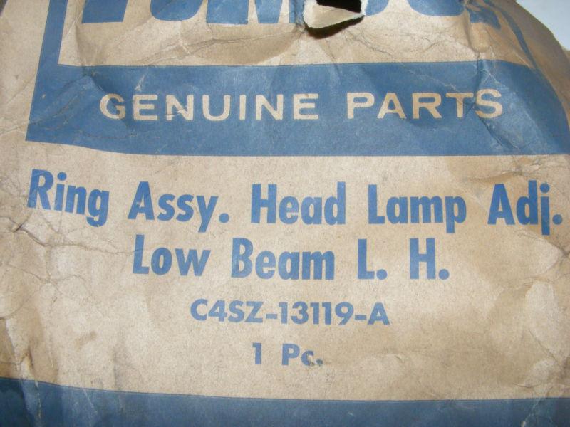 1964 65 FORD T-BIRD HEAD LAMP LIGHT BUCKET ADJUST RING LH LOW NOS C4SZ-13119-A, US $29.99, image 4